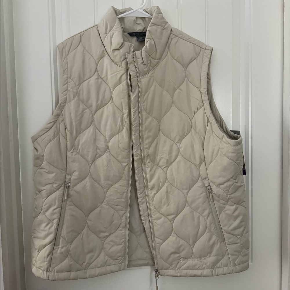Free Country Quilted Vest Ivory XXL